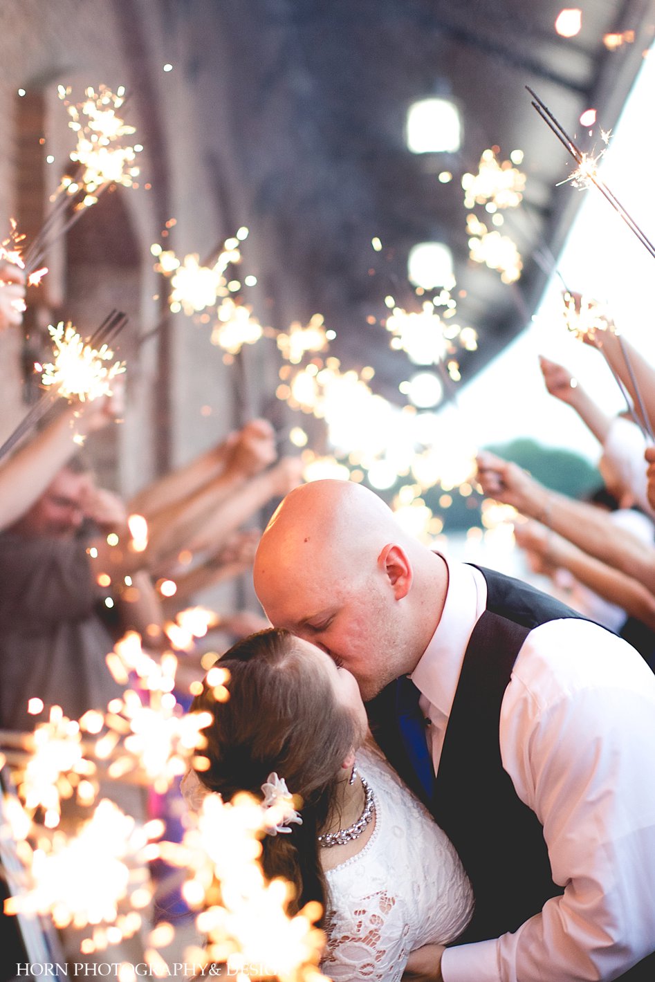 Wedding Sparkler Exit by Horn Photography and Design