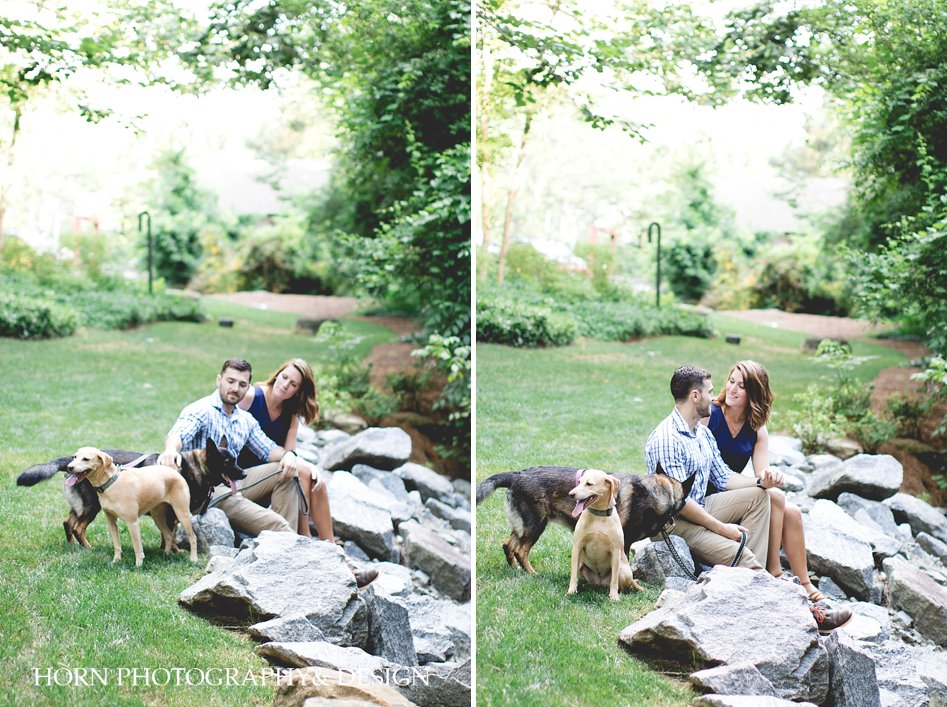 Dog friendly engaged couple Atlanta photographer 