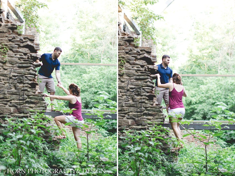 adventurous couple engagement shoot