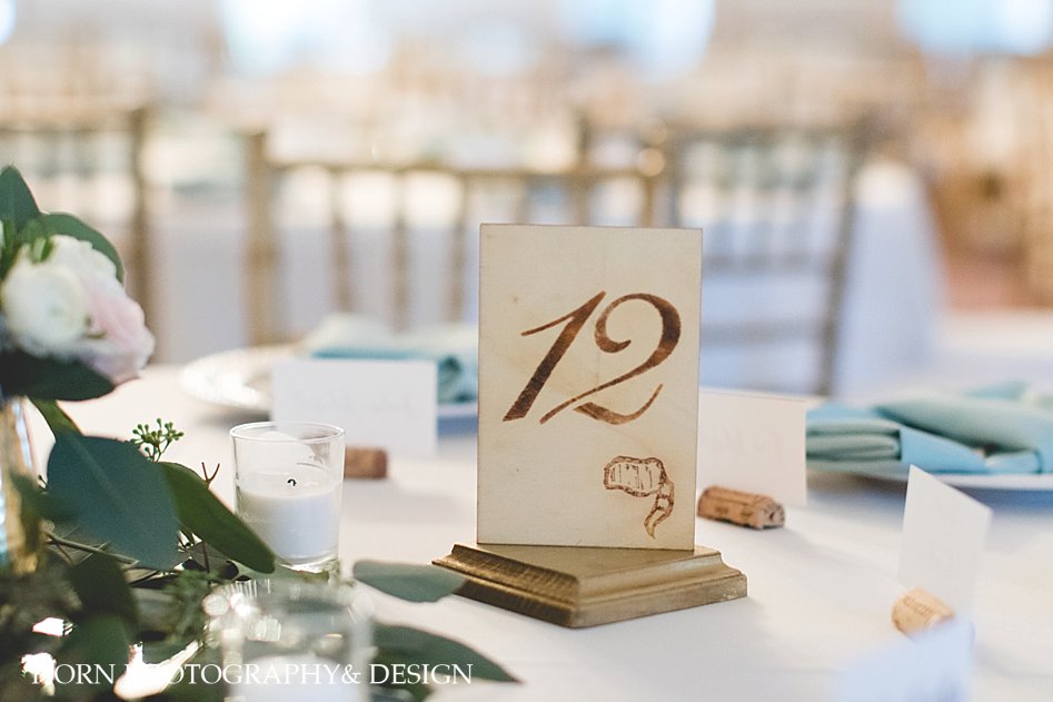 Wedding Reception table place markers