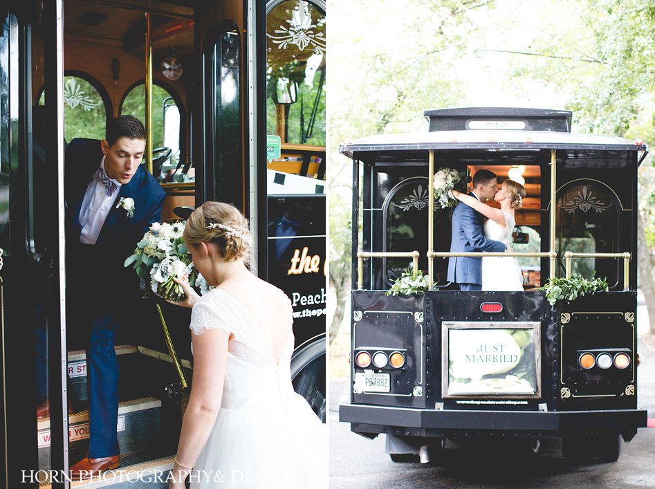 Trolley Transportation for Wedding Photography
