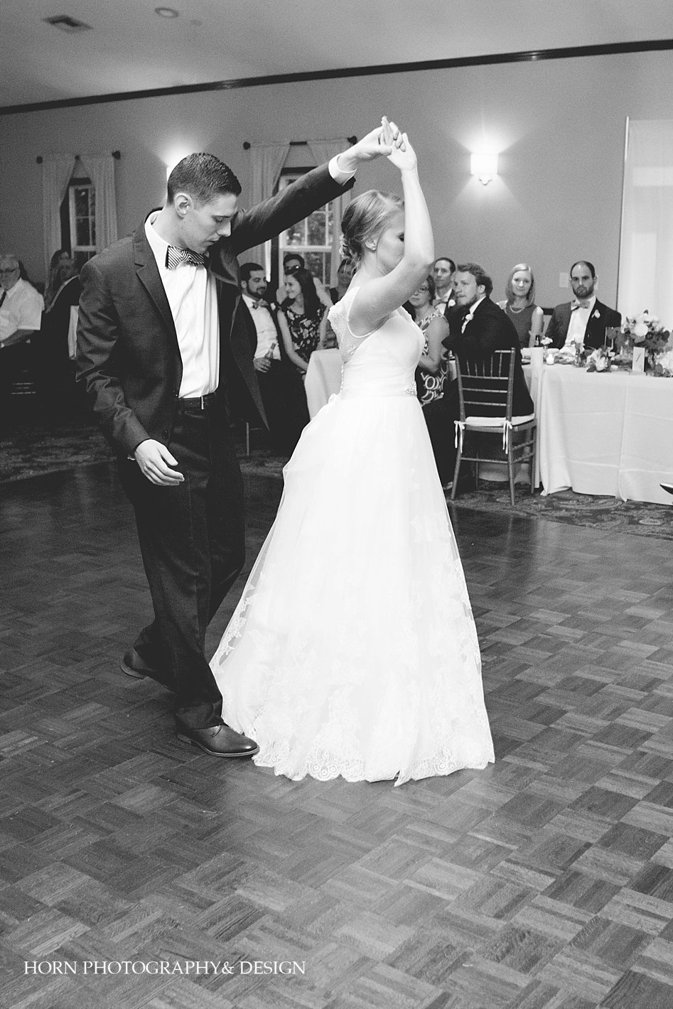 Bride and Groom Dance at Wedding Reception at the Gardens at Kennesaw Mountain