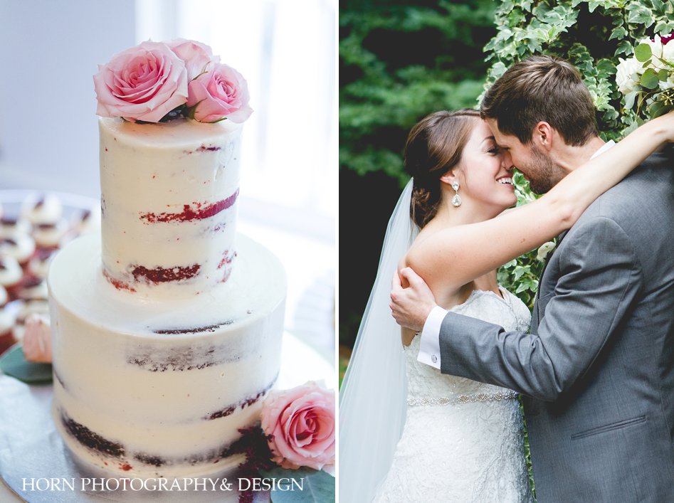 sweet peeps bakery, wedding cake, semi-naked cake, couple embrace, wedding romantic posing