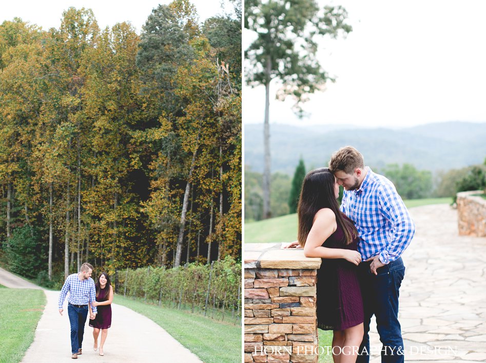 Dahlonega Georgia engagement session by Horn Photography and Design at Blue Mountain Vineyards