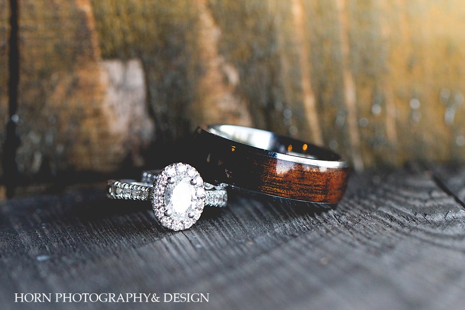wedding rings engagement ring diamond wood inlay 