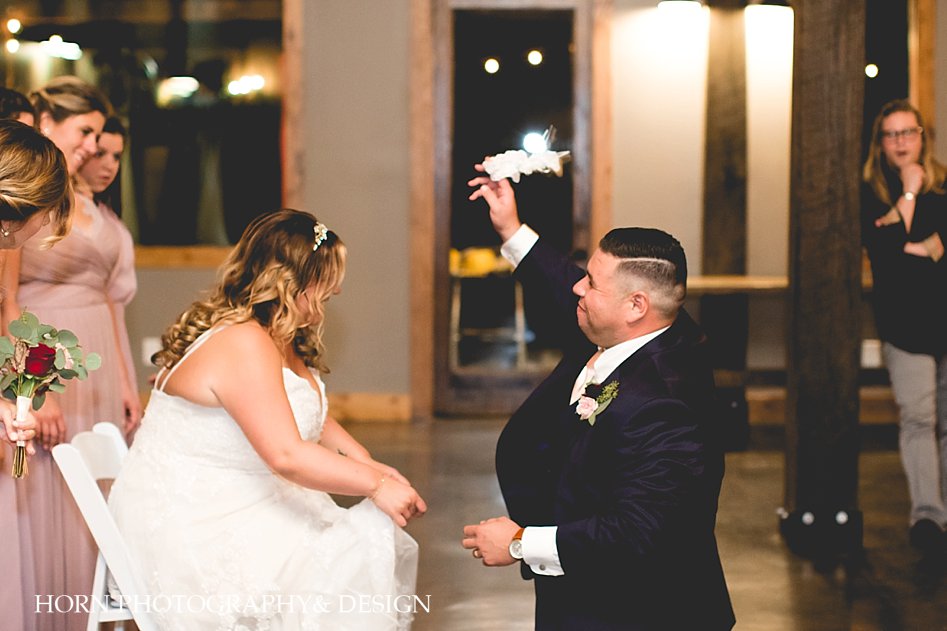 garter toss wedding reception