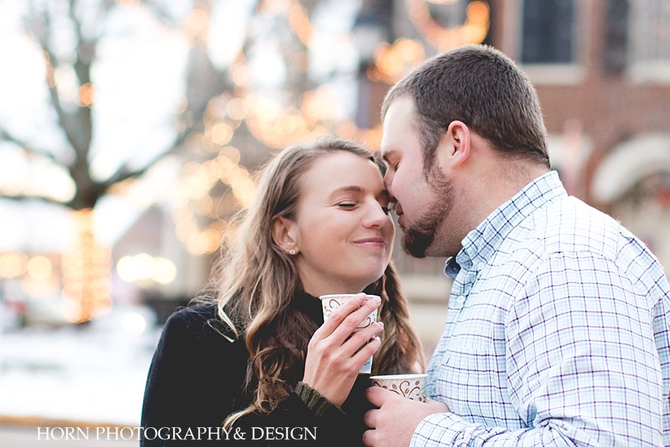 Snowy Dahlonega engagement shoot Horn photography and design