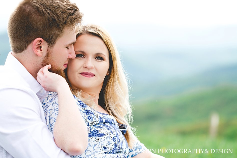beautiful bride Max Patch Engagement Shoot horn photography and design Dahlonega 