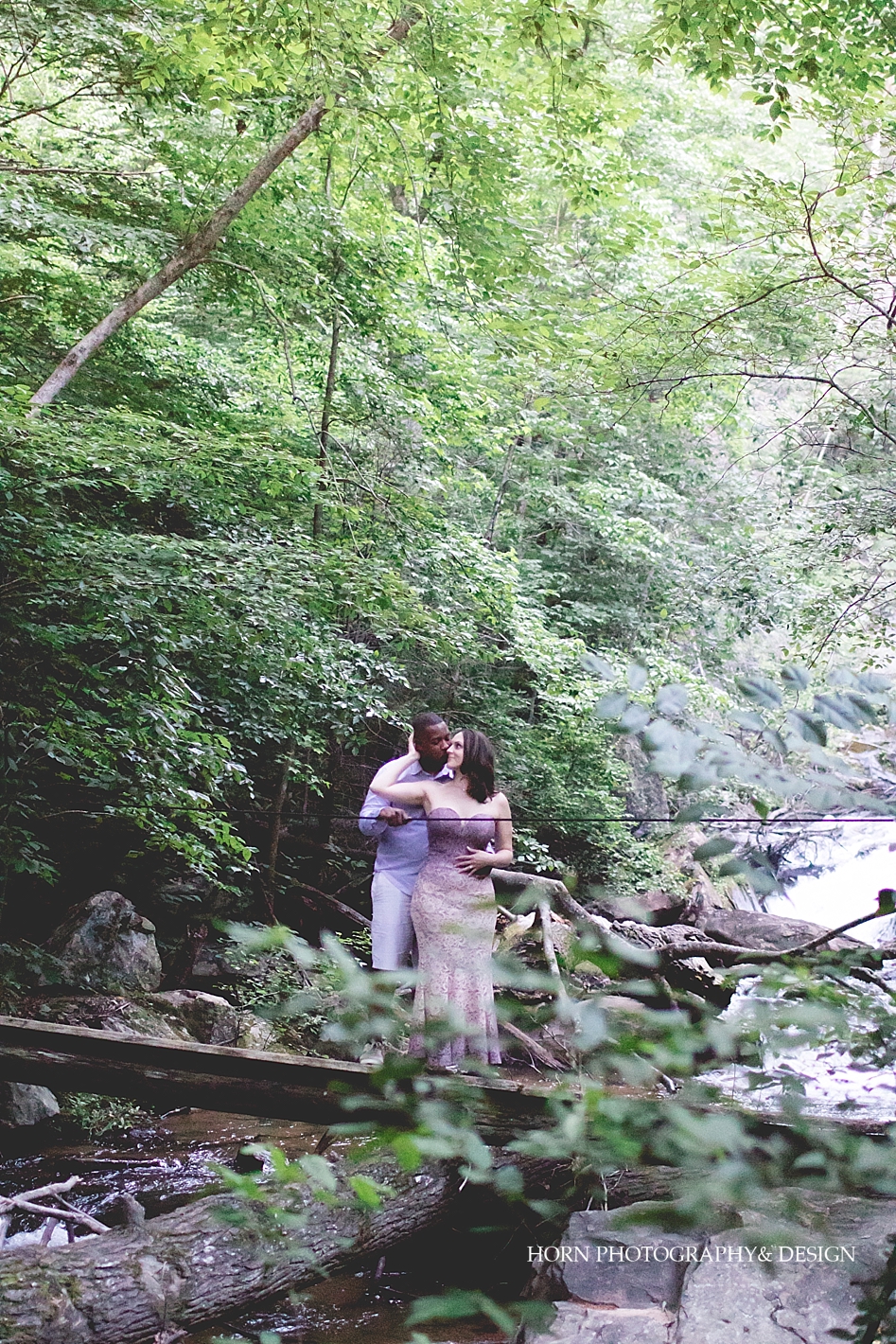 Dahlonega Engagement Waterfall what to wear  epic background