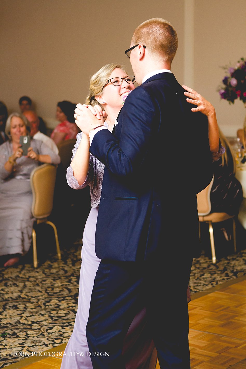 mother son dance at wedding purple dress mother of groom