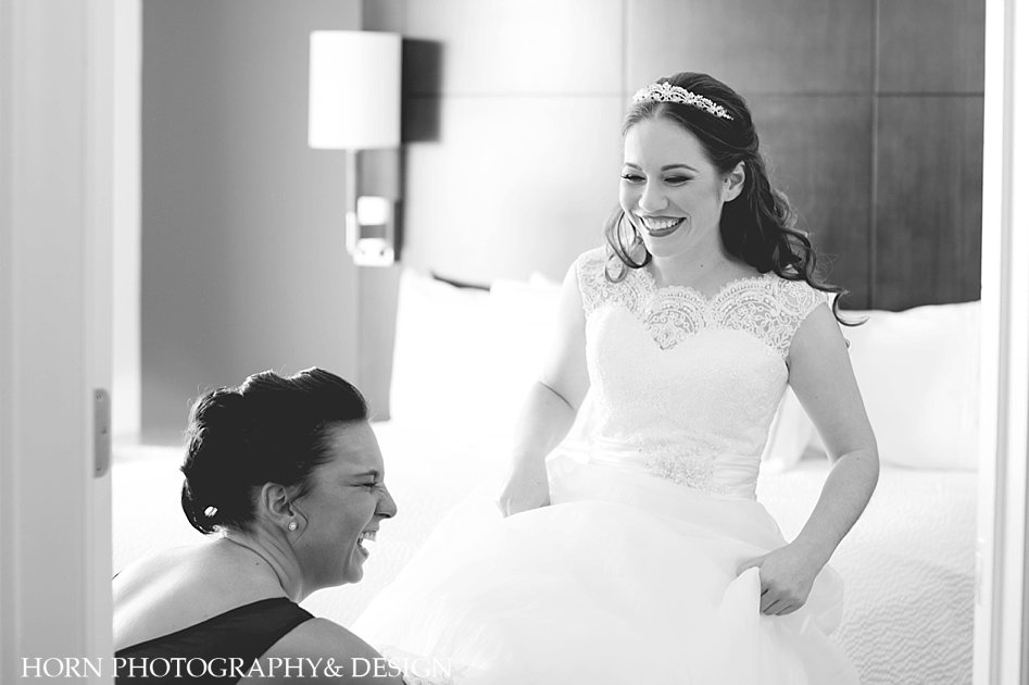 Bride getting ready for wedding photography