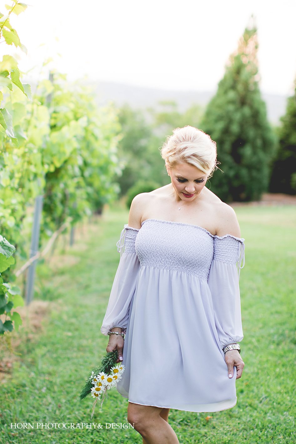 gorgeous natural light bride at vineyard
