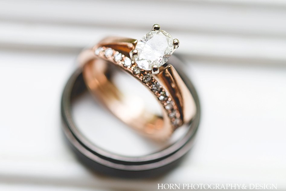Engagement Ring with groom's wedding band marriage advice by horn photography and design