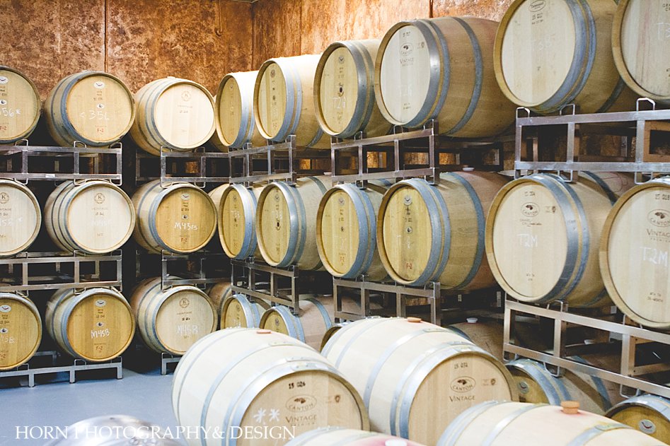 Kaya Vineyard and Winery Wine Barrels Barrel room horn photography and design