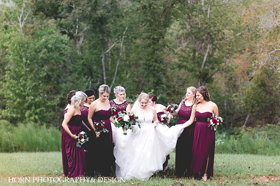 non traditional wedding photography Bridesmaids florals posing how to Horn Photography and design