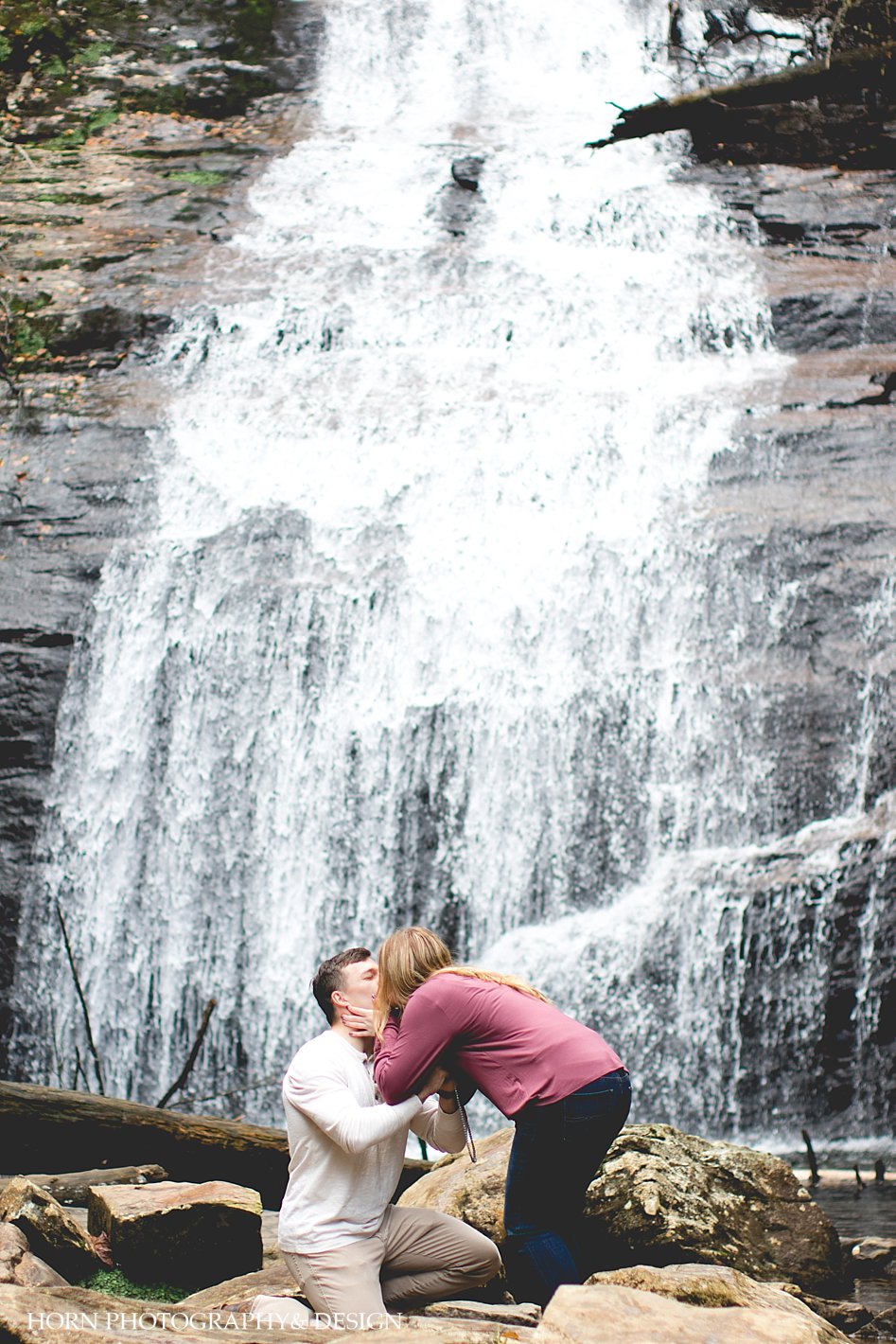 waterfall proposal, she said i do, atlanta proposal photography  Helton Creek Falls