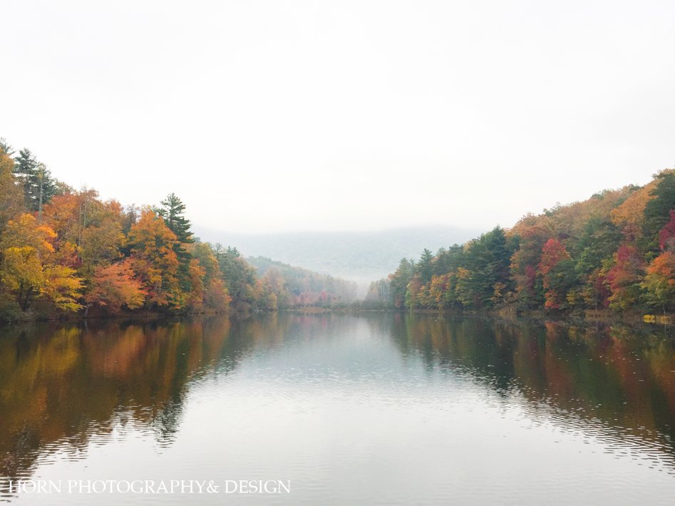 Blessings Overflow Horn Photography and Design Lake with fall trees around