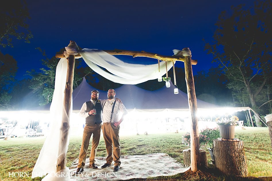 Private Estate Wedding Night shot Dahlonega Tent Wedding