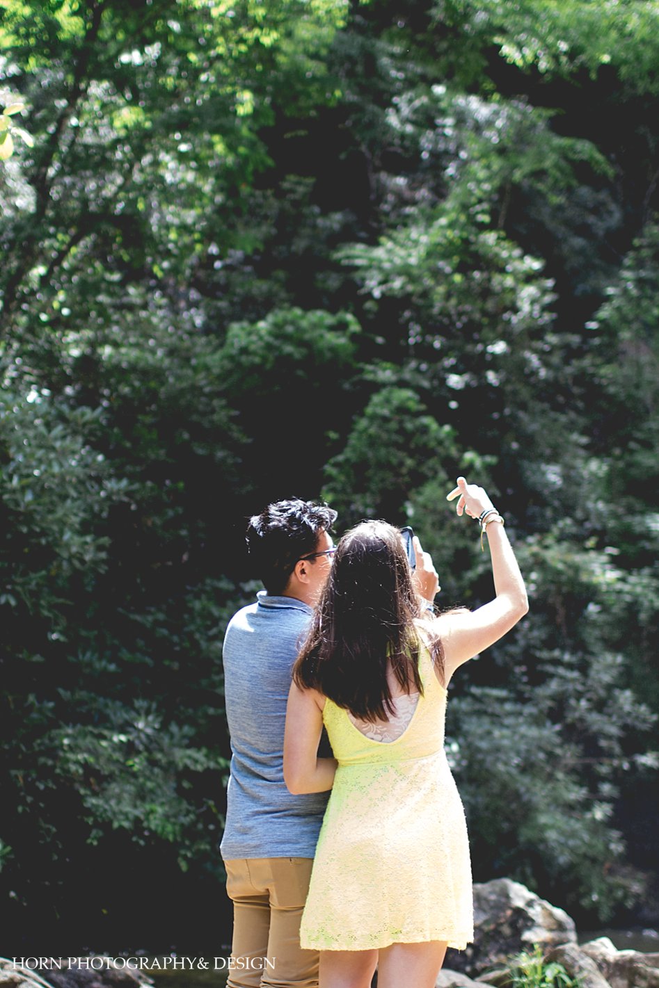 couple takes a selfie north Georgia wedding photographers