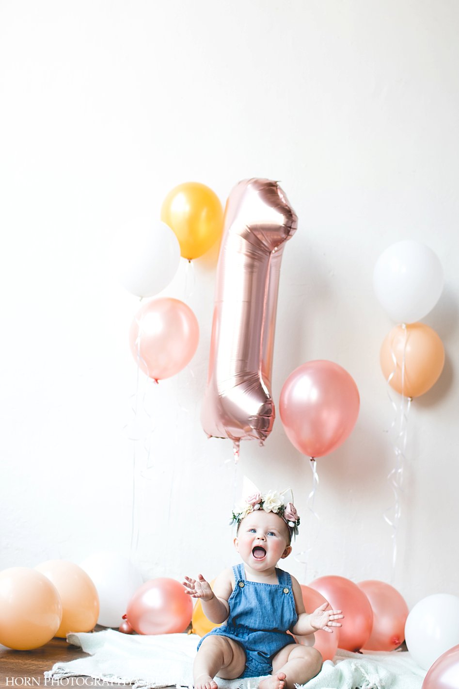 first birthday shoot horn photography and design lifestyle photograph 1 year old