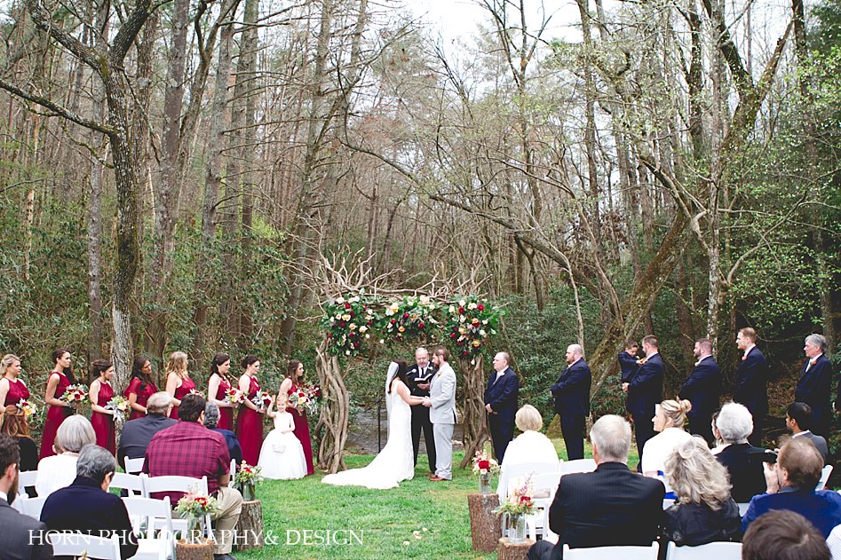 wedding at willow creek farm North Georgia by horn photography and design
