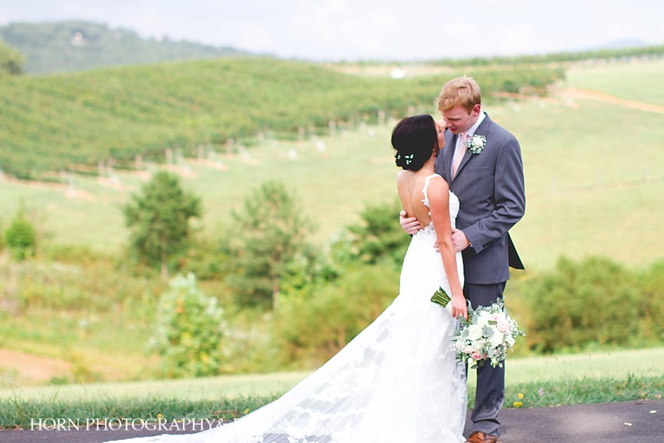 bride and groom in mountains Kaya Vineyard & Winery Wedding