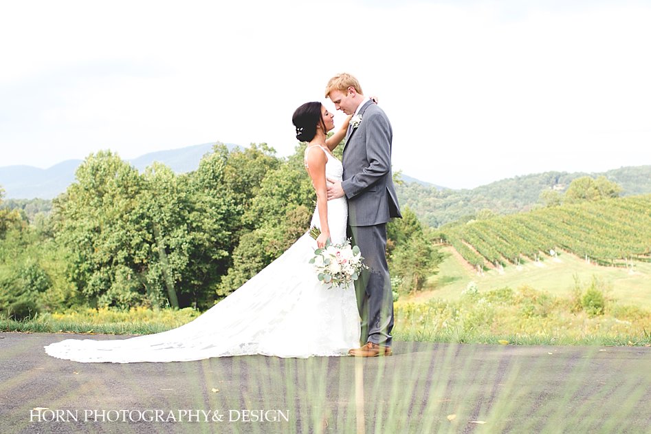 Kaya Vineyard & Winery Wedding first look bride and groom