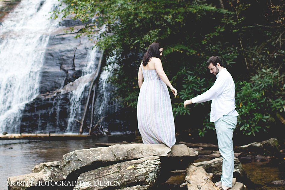 waterfall engagement session horn photography and design dahlonega catholic 