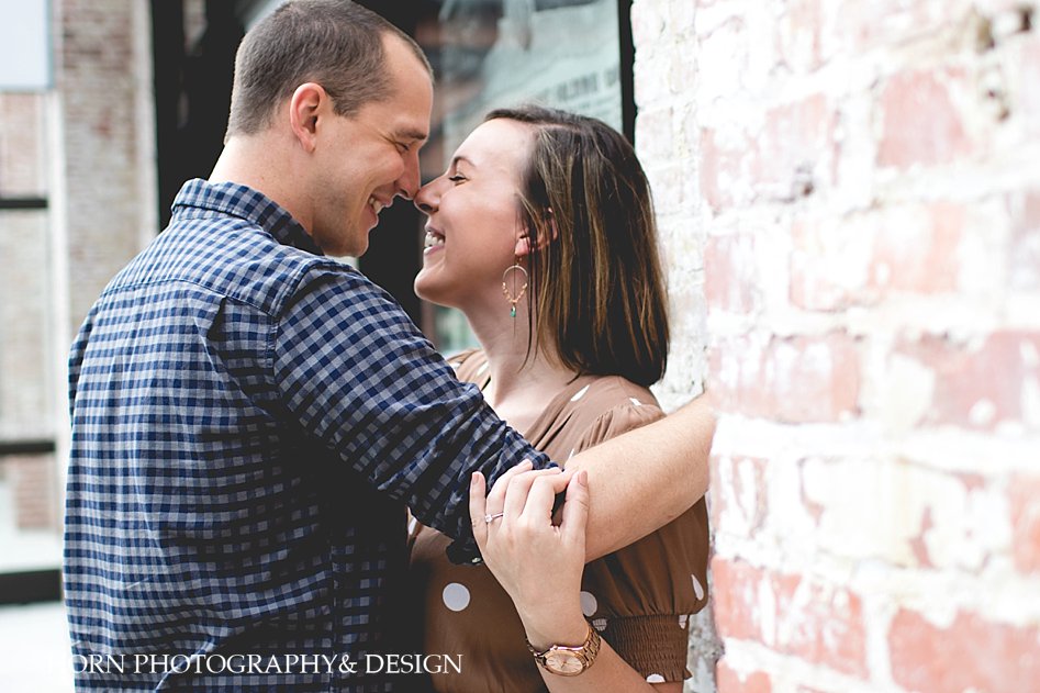 nose to nose Ponce City Market Engagement Session Horn Photography and Design
