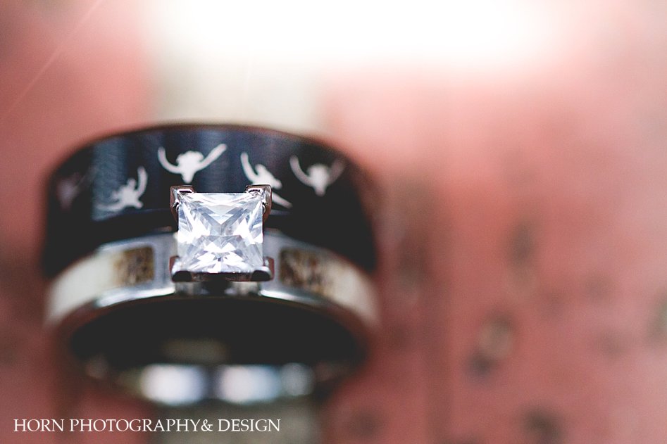 unique men's wedding band princess cut diamond engagement ring