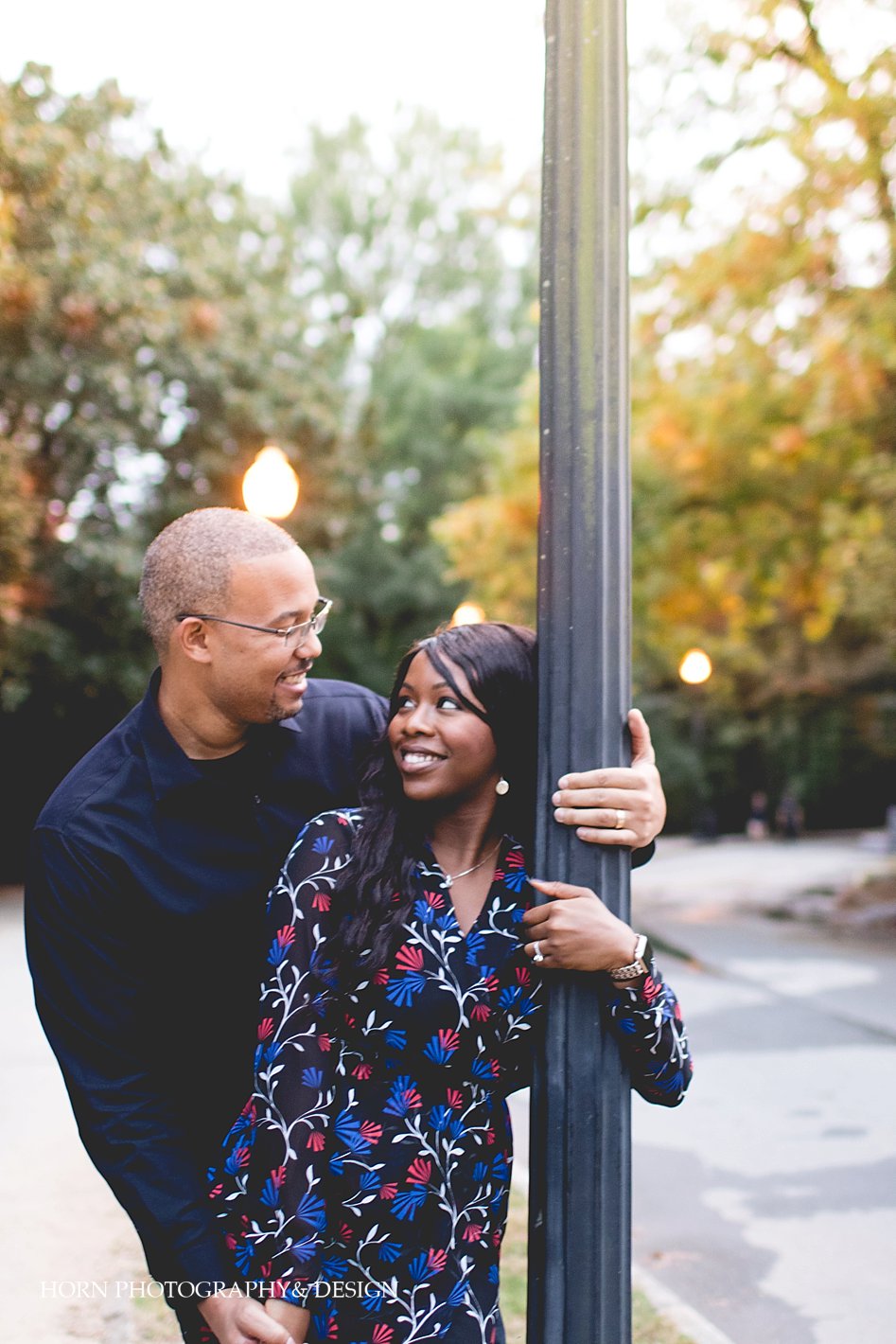 2 Year anniversary shoot black couple in Piedmont park Atlanta georgia 