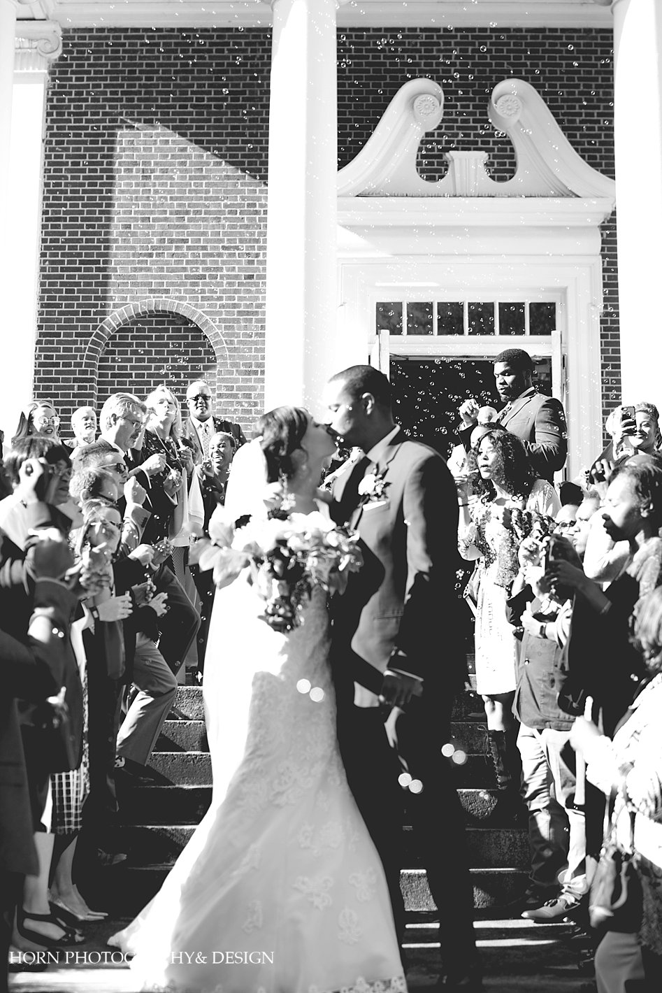 bubble grand exit Historic Dekalb Courthouse Wedding Black couple Atlanta Wedding Photographer Horn Photography and Design