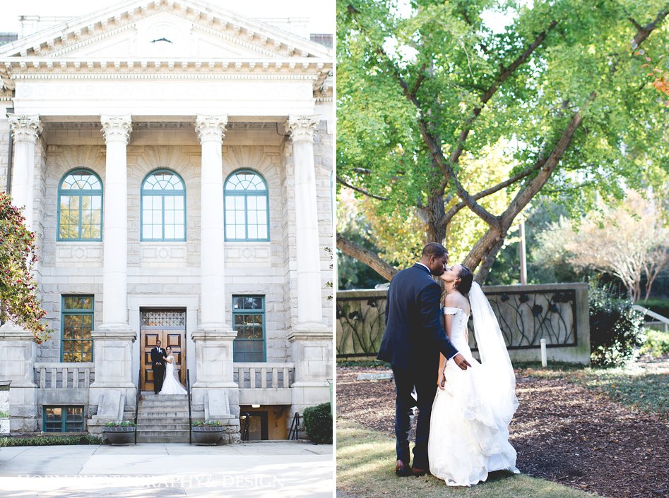 Historic Dekalb Courthouse Wedding Black couple Atlanta Wedding Photographer Horn Photography and Design
