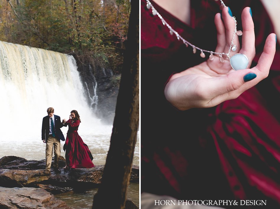 epic waterfall engagement shoot Roswell Engagement Session Horn Photography and Design Atlanta wedding photographers