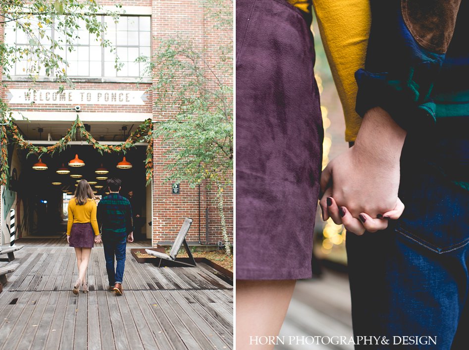 Christmas at Ponce City Engagement session Horn Photography and Design Atlanta Wedding photographer
