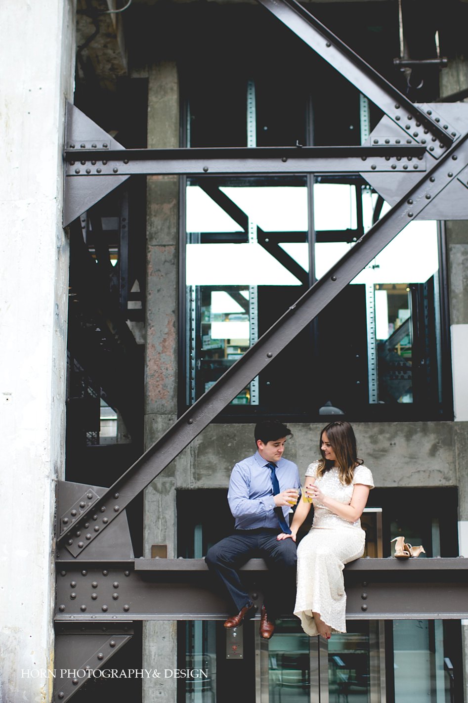 Christmas at Ponce City Engagement session Horn Photography and Design Atlanta Wedding photographer adventurous couple