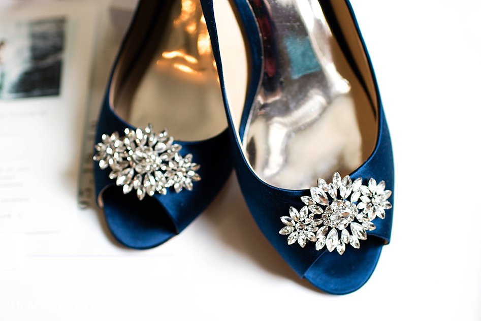 bridal shoes navy blue with jewels 