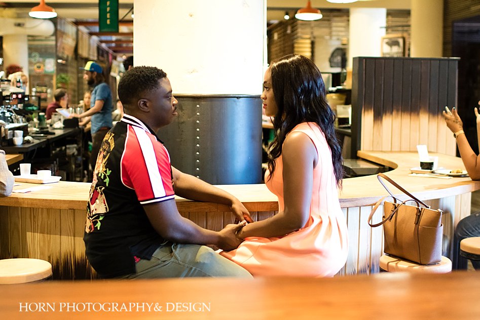 candid engagement photo pose high school sweetheart worth the wait Atlanta GA horn photography and design