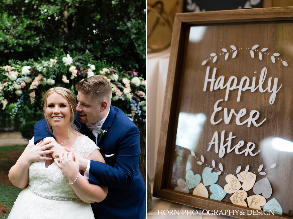 husband and wife happily ever after the vows guest book alternative ideas glass frame Southern Charm ceremony horn photography and design