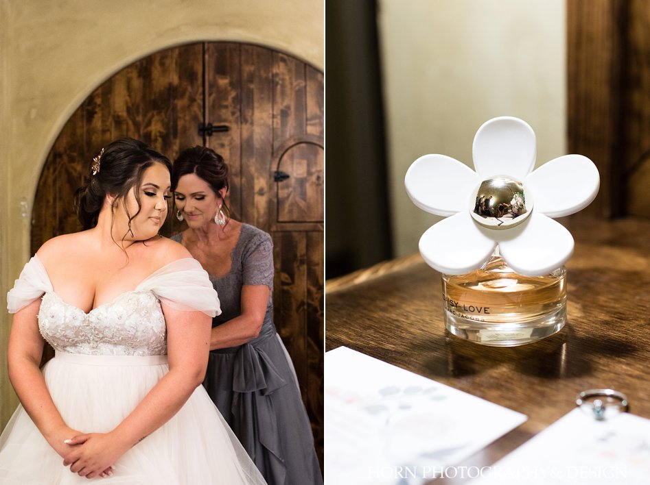 montaluce vineyard June summer wedding bride mother of the bride getting ready photo marc jacobs daisy horn photography and design