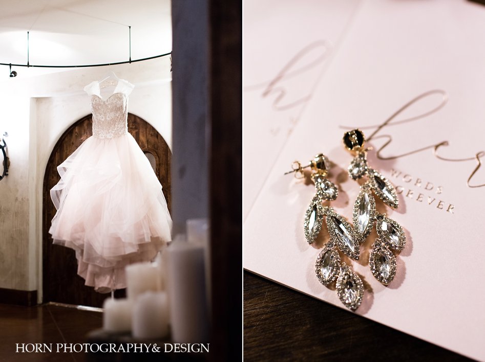 montaluce vineyard sweetheart wedding dress photo diamond crystal drop earrings horn photography and design