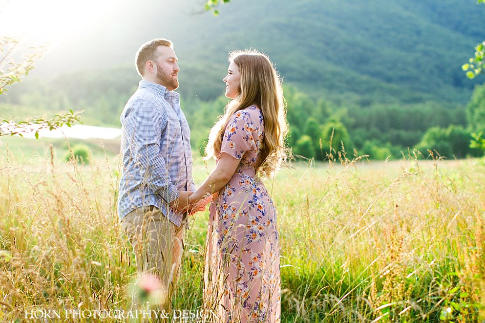 outdoor engagement photos Mountain vineyard spring summer sunny horn photography and design