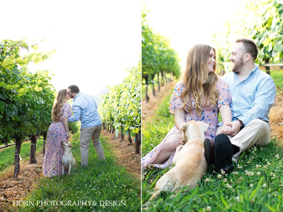 puppy love at first sight photo session engagement poses Southern Charm horn photography and design