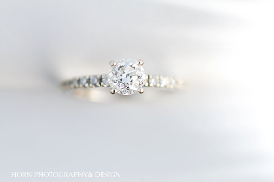 round cut diamond engagement ring with diamond eternity band Atlanta GA husband and wife photography team horn photography and design