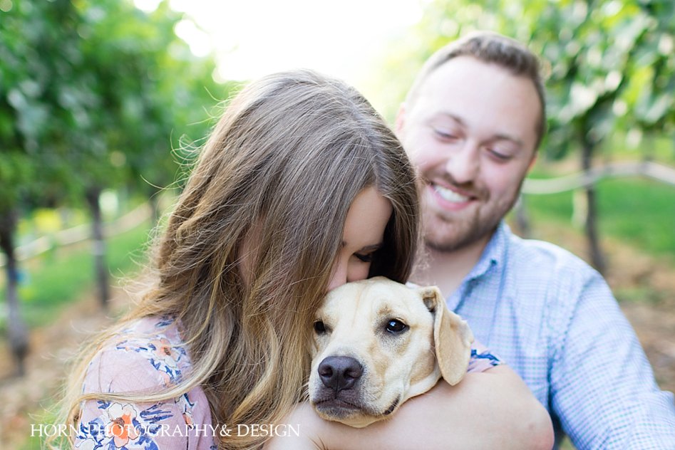 true love engagement session with puppy Southern Charm horn wedding photography and design