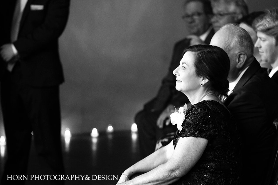 wedding guest black and white ceremony photography husband and wife team horn photography and design