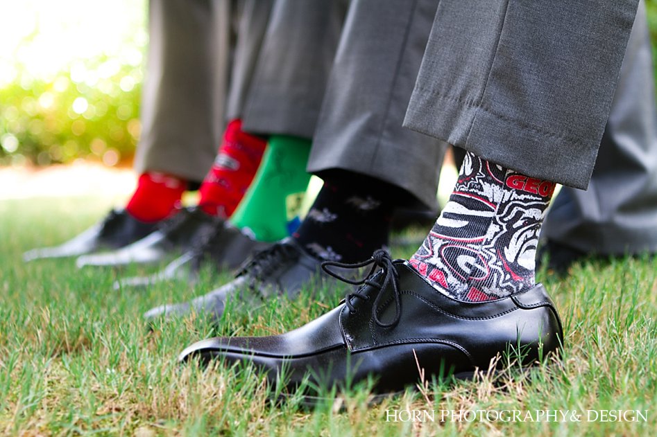 groomsmen gift ideas collegiate theme socks University of Georgia Go Dawgs  horn photography and design