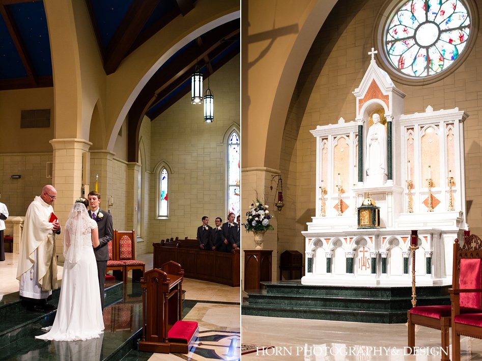 traditional photos for Catholic Wedding sanctuary photos capture the venue horn photography and design