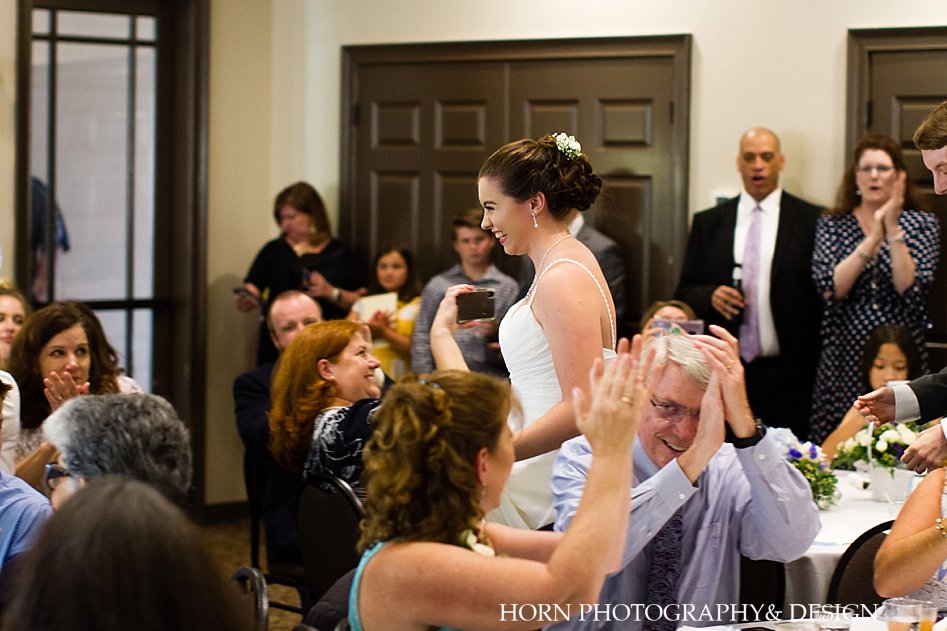 bride entering reception hall photo DSLR camera horn photography and design