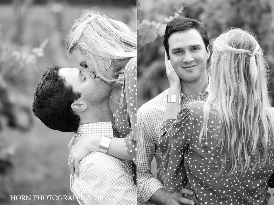 black and white kissing embracing engagement picture poses horn photography and design